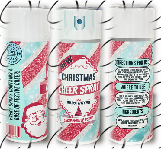 Christmas Cheer Spray 20oz Skinny Tumbler