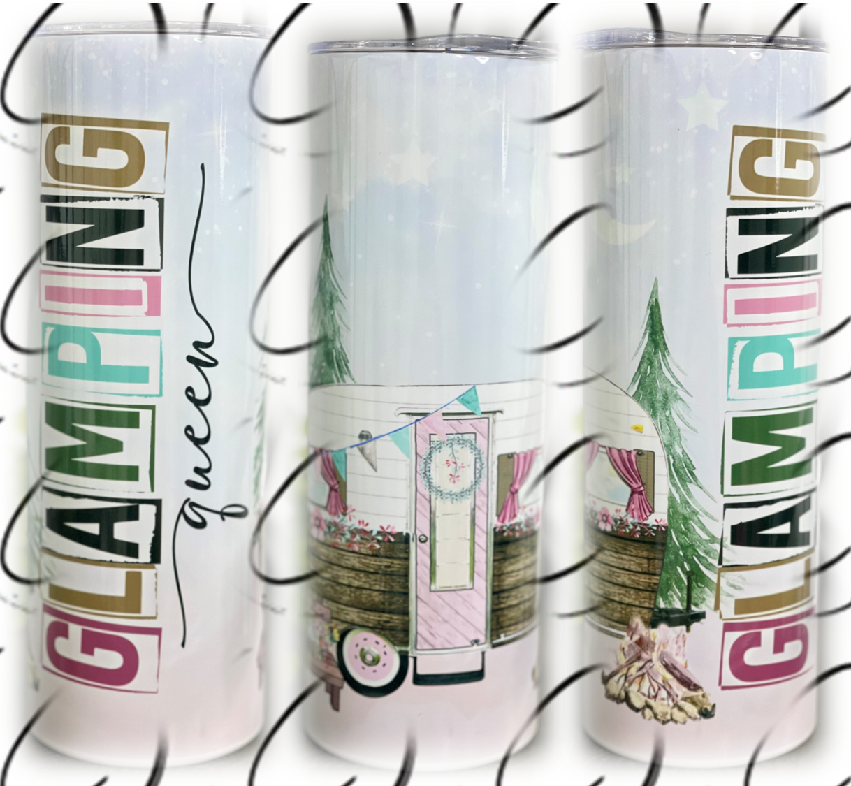 Glamping Queen 20oz Skinny Tumbler