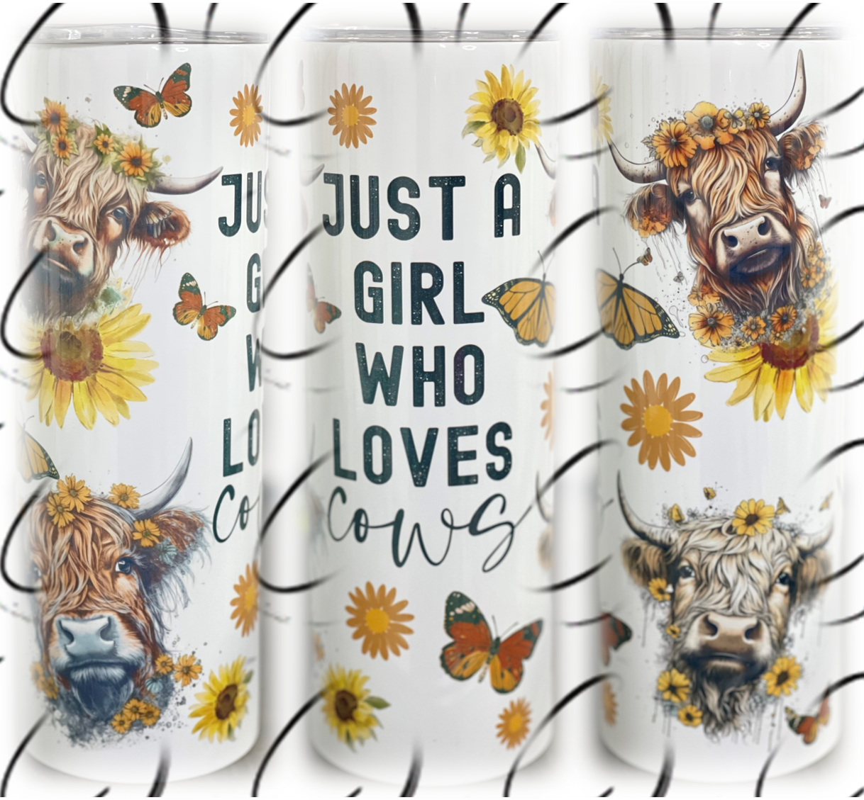 Just A Girl Who Loves Cows 20oz Skinny Tumbler