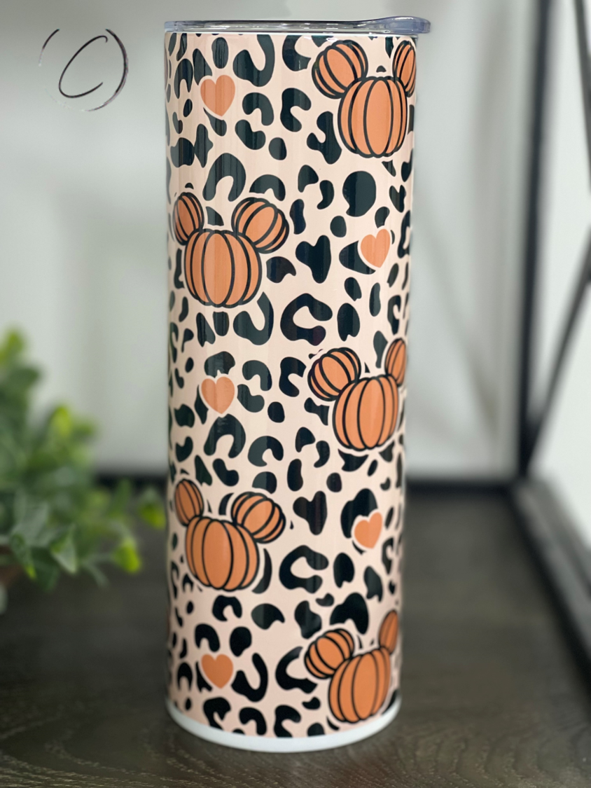 Magical Pumpkins & Leopard 20oz Skinny Tumbler