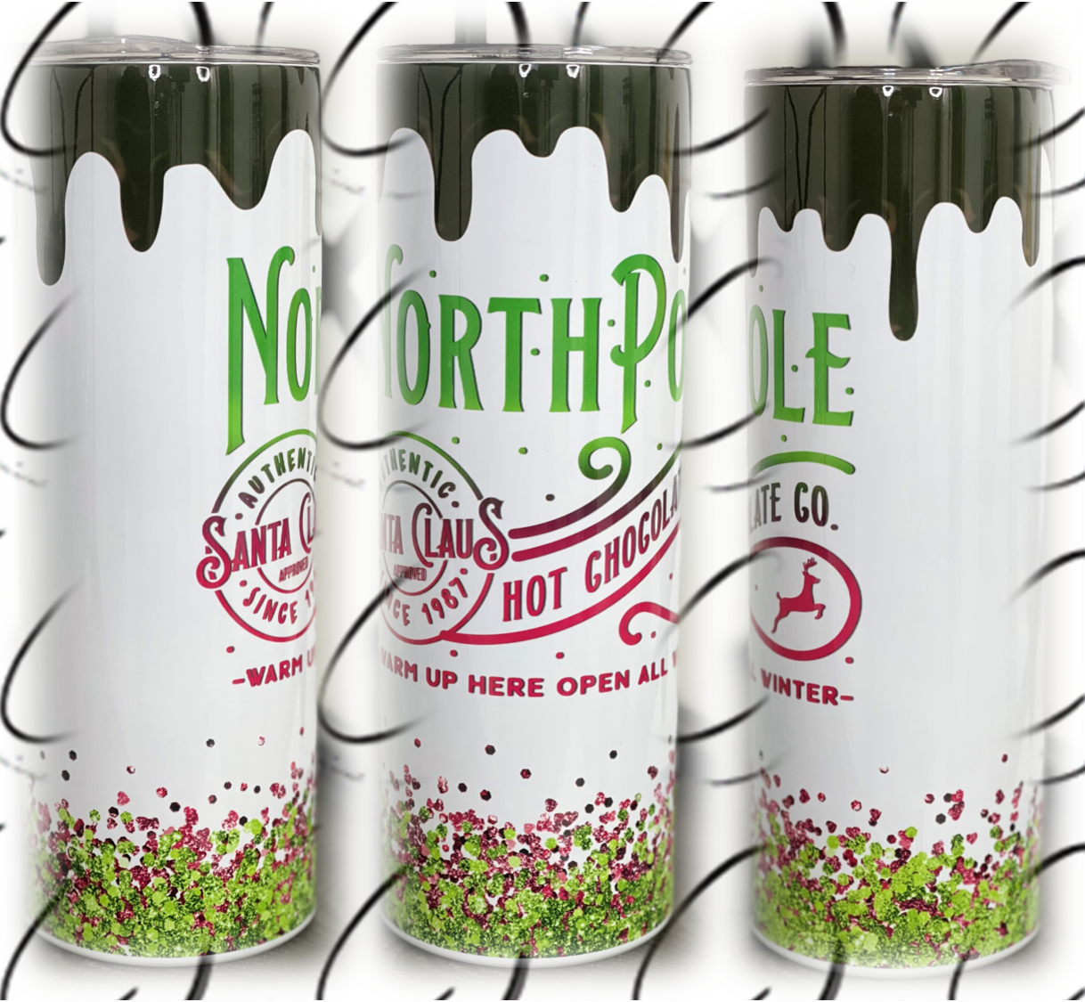 North Pole Hot Chocolate 20oz Skinny Tumbler