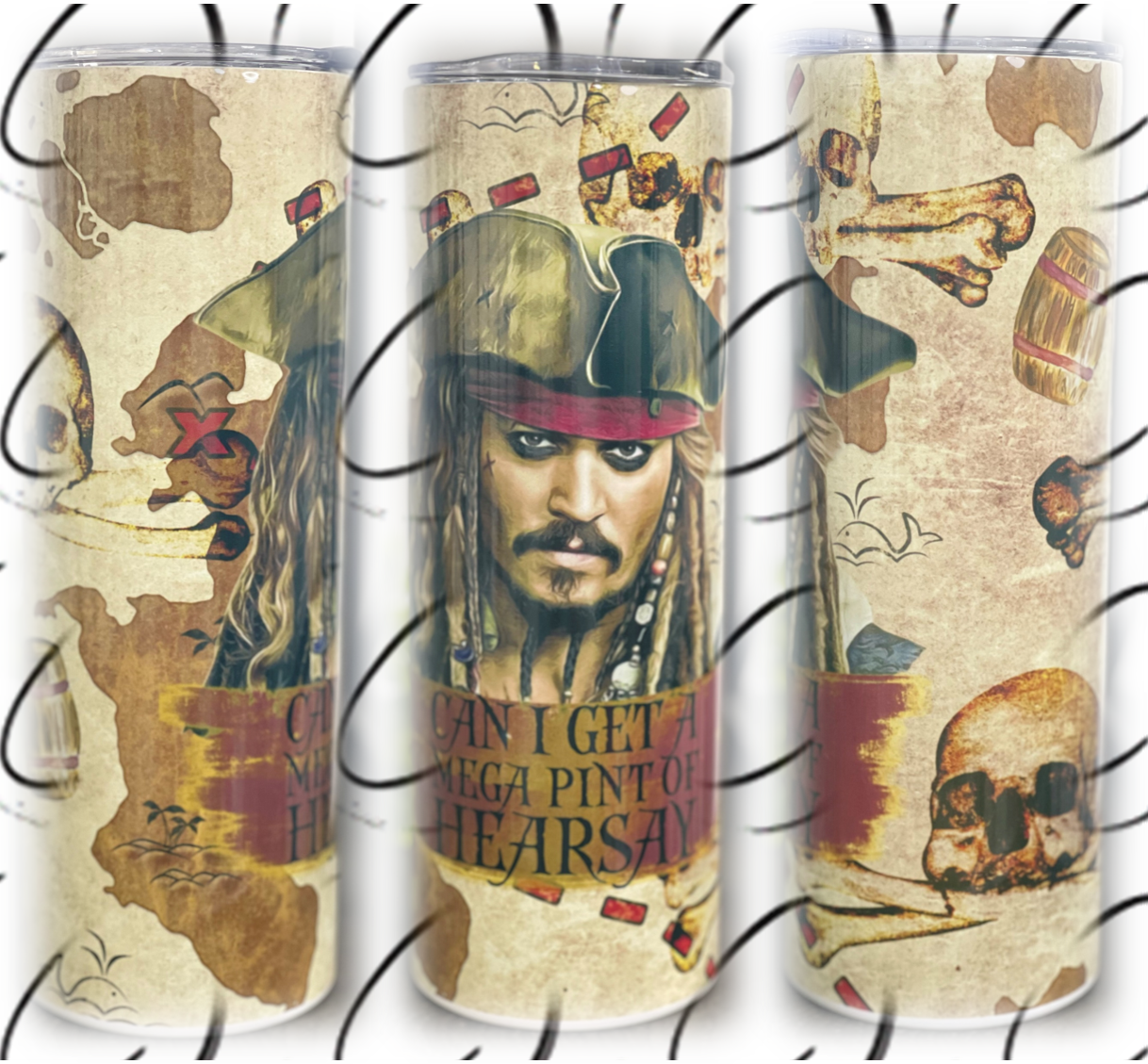 Pirate Map Of Hearsay 20oz Skinny Tumbler