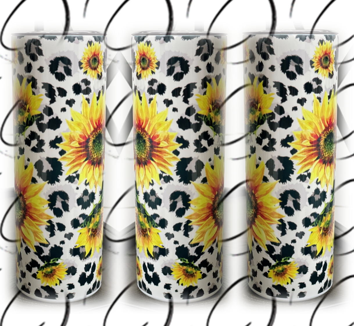 Spotted Sunflower 20oz Skinny Tumbler