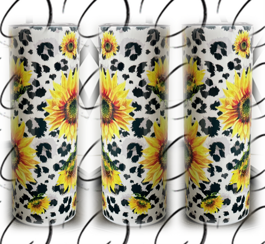 Spotted Sunflower 20oz Skinny Tumbler