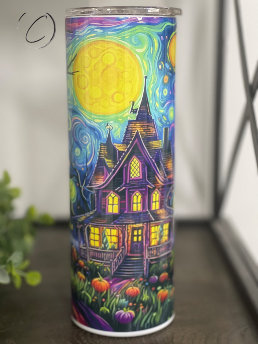 Starry Night Halloween 20oz Skinny Tumbler