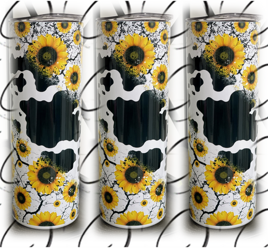 Sunflower Cow 20oz Skinny Tumbler