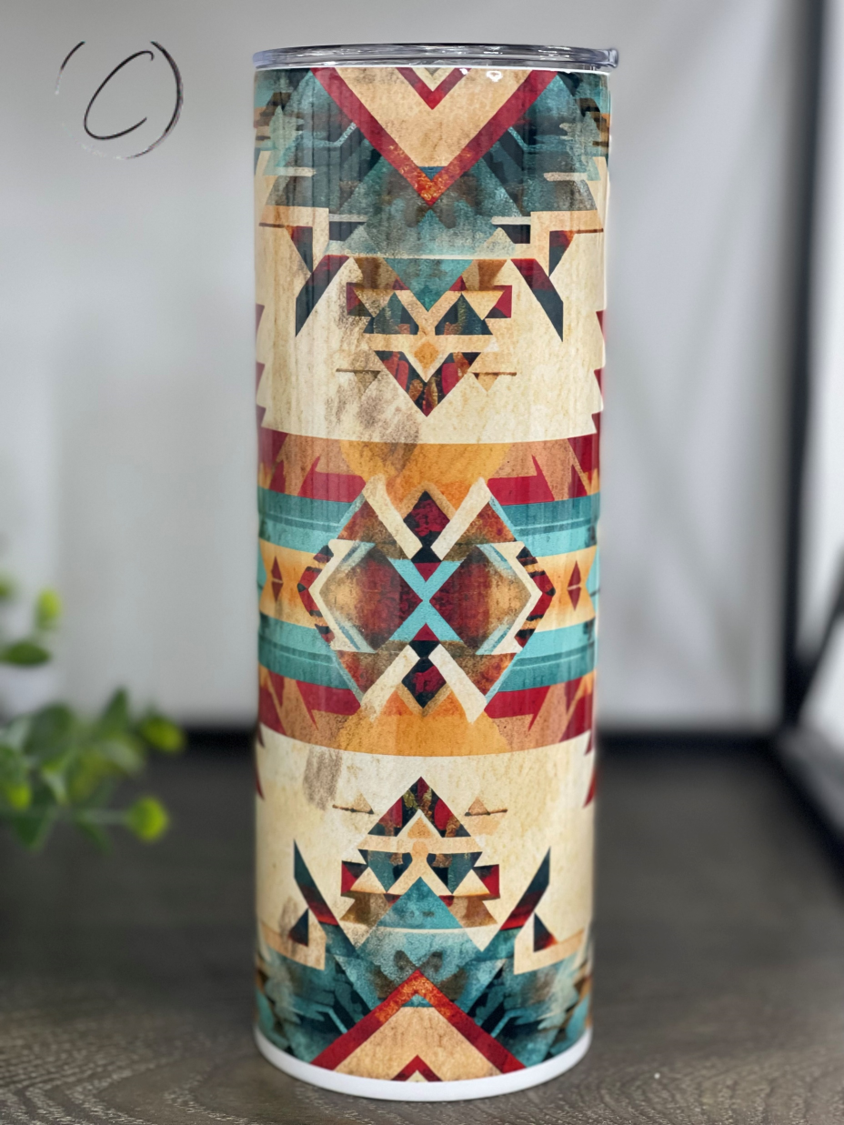 Western Aztec 20oz Skinny Tumbler