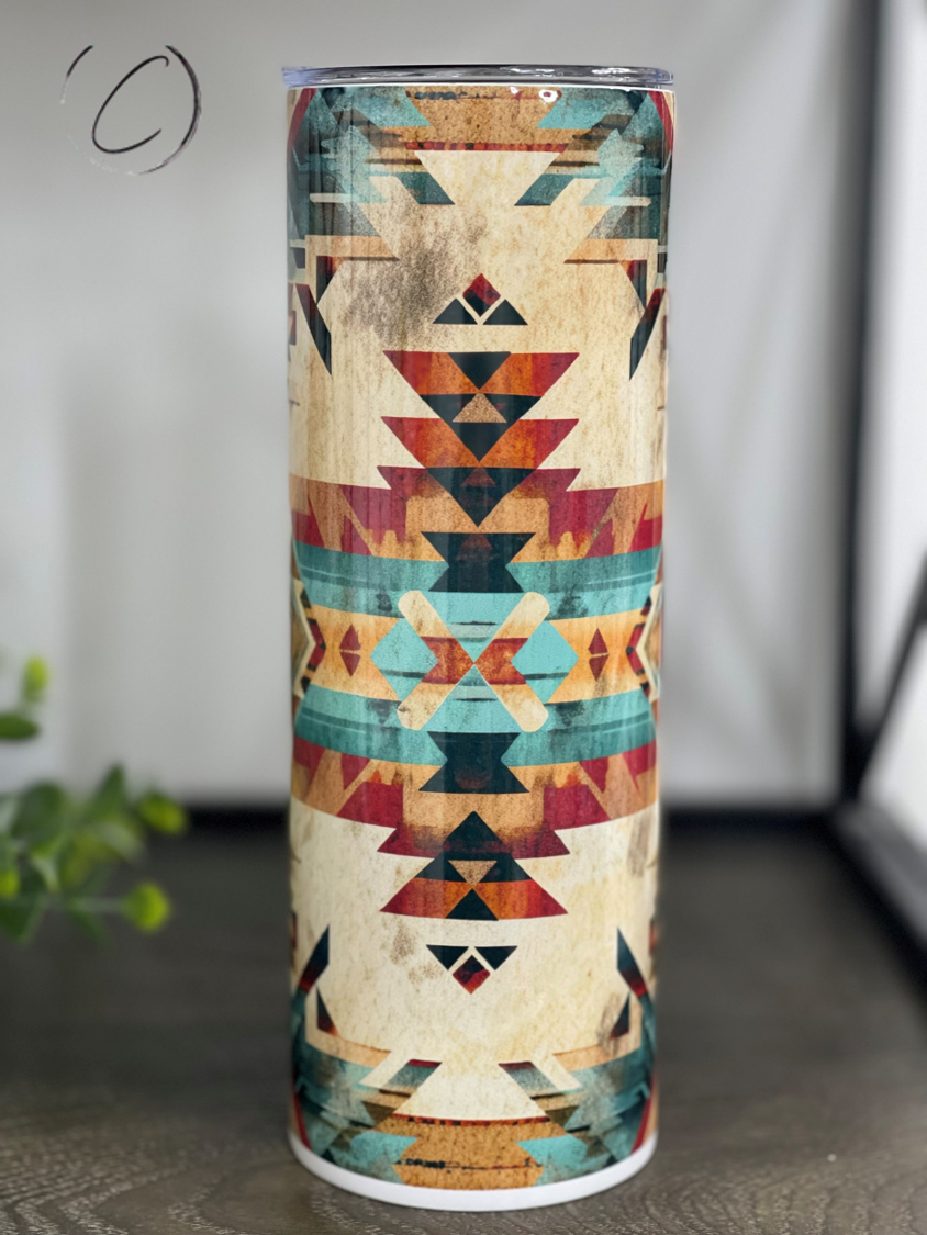 Western Aztec 20oz Skinny Tumbler