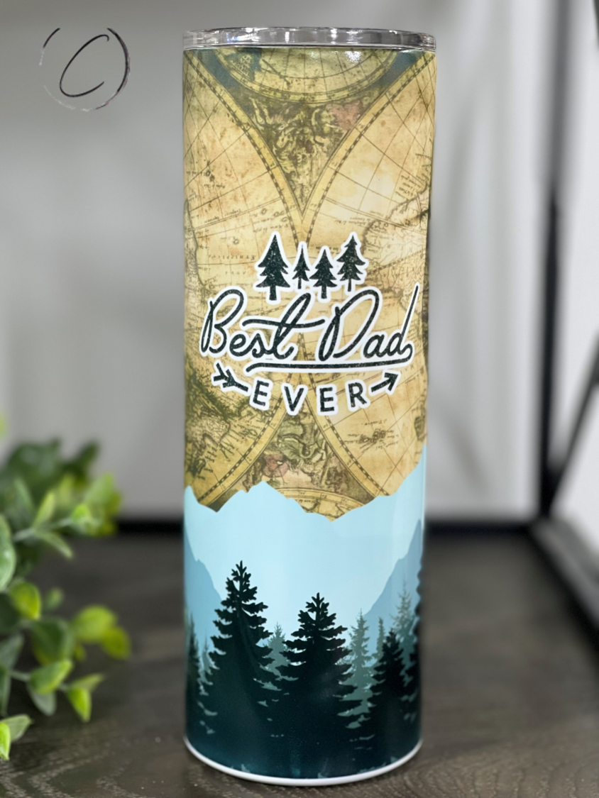 Best Dad Ever - Adventure 20oz Skinny Tumbler