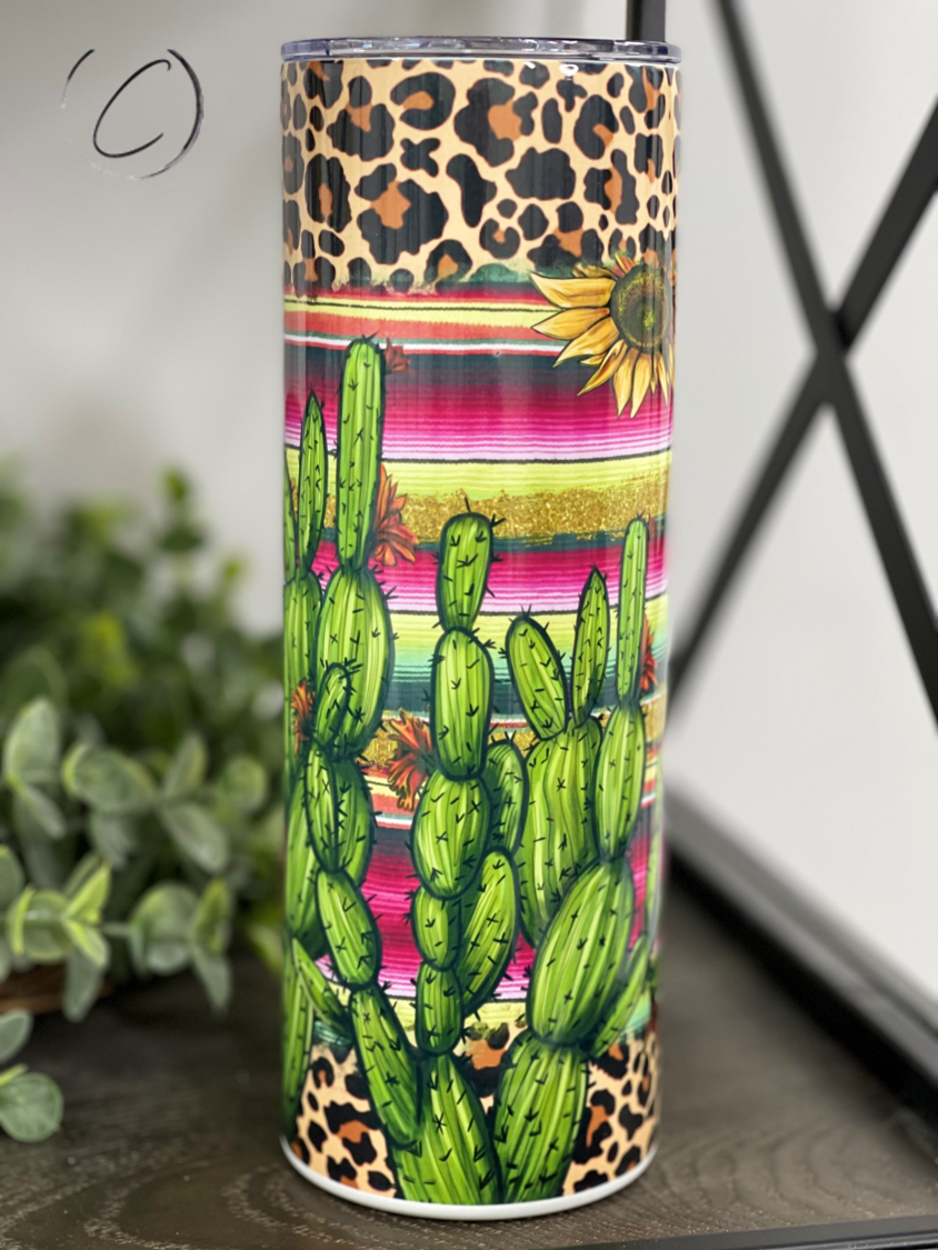 Cactus Serape 20oz Skinny Tumbler