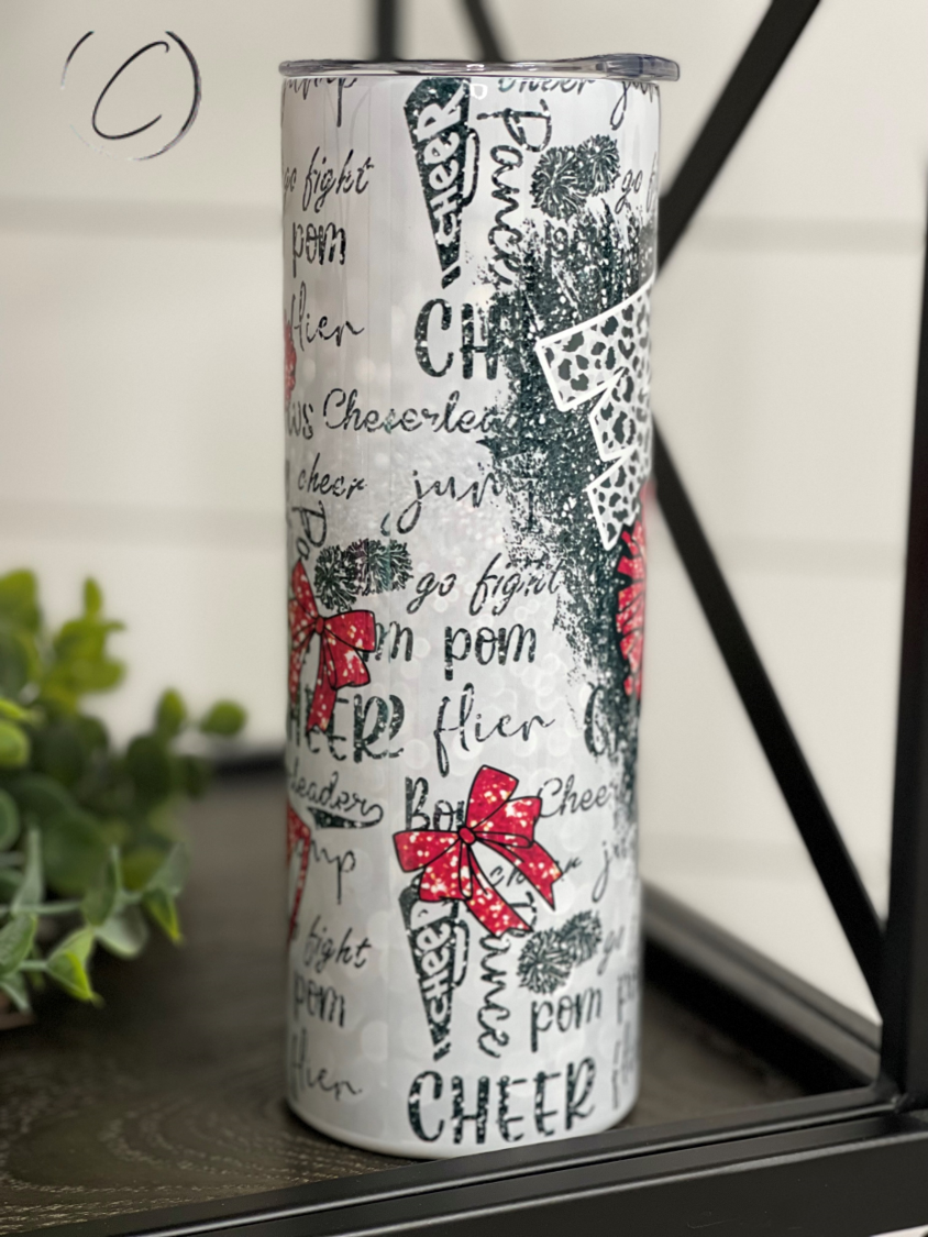 Cheer Mom 20oz Skinny Tumbler