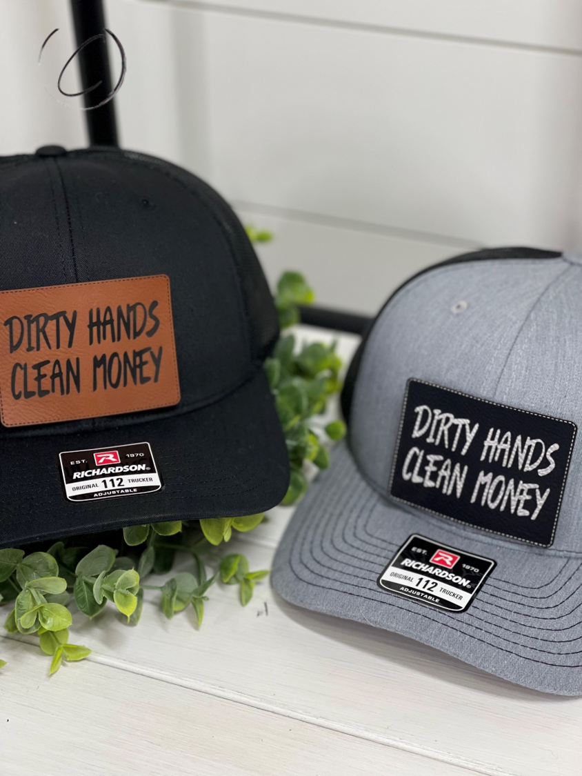 Adult Dirty Hands, Clean Money Patch Snapback Hat
