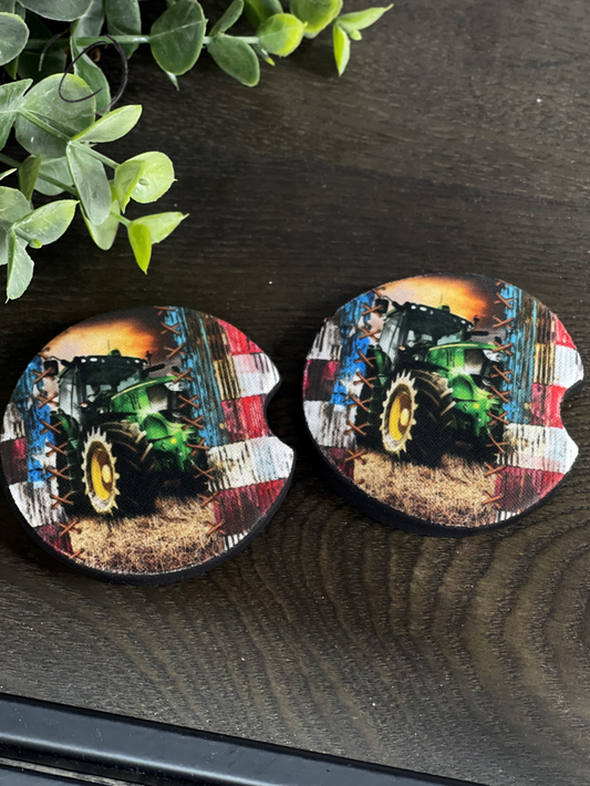 Farmer Car Coaster Set