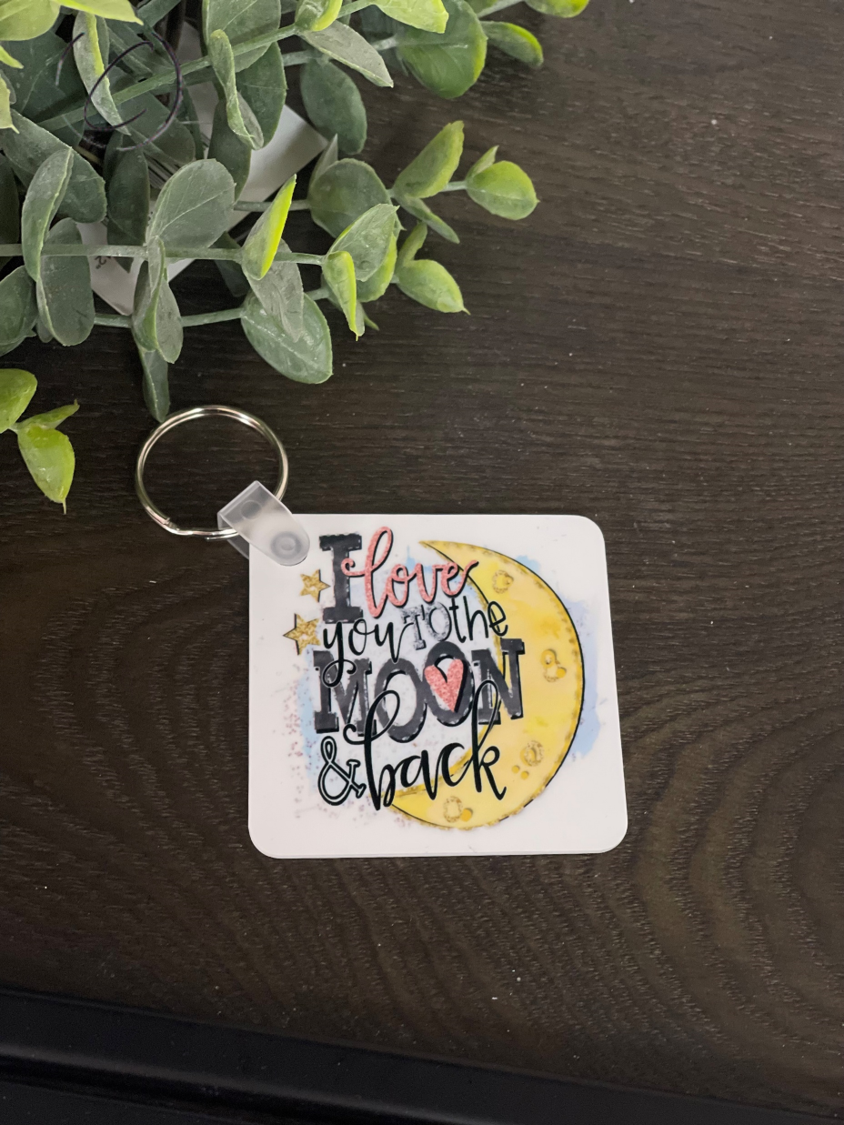 I Love You To The Moon Keychain