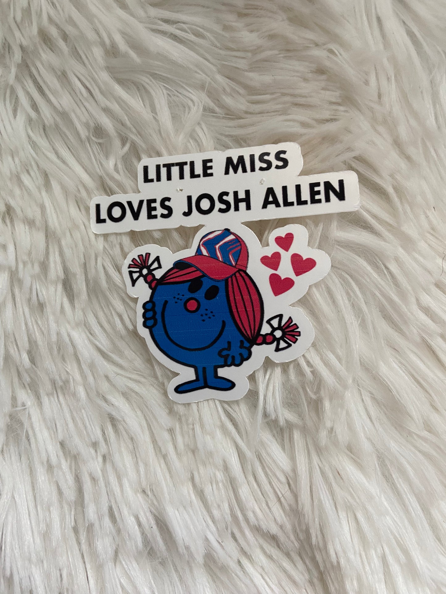 Little Miss Loves Josh Allen Sticker