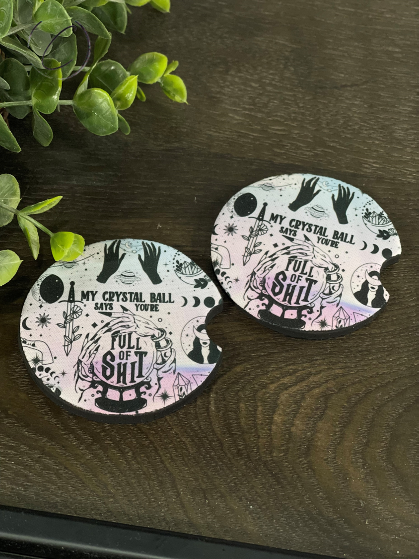 My Crystal Ball Car Coaster Set