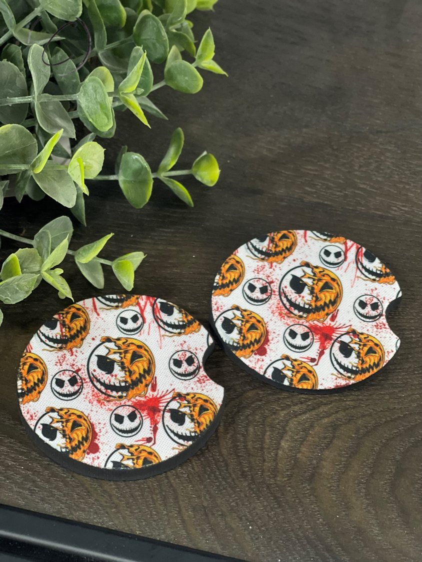 Pumpkin Jack Car Coaster Set