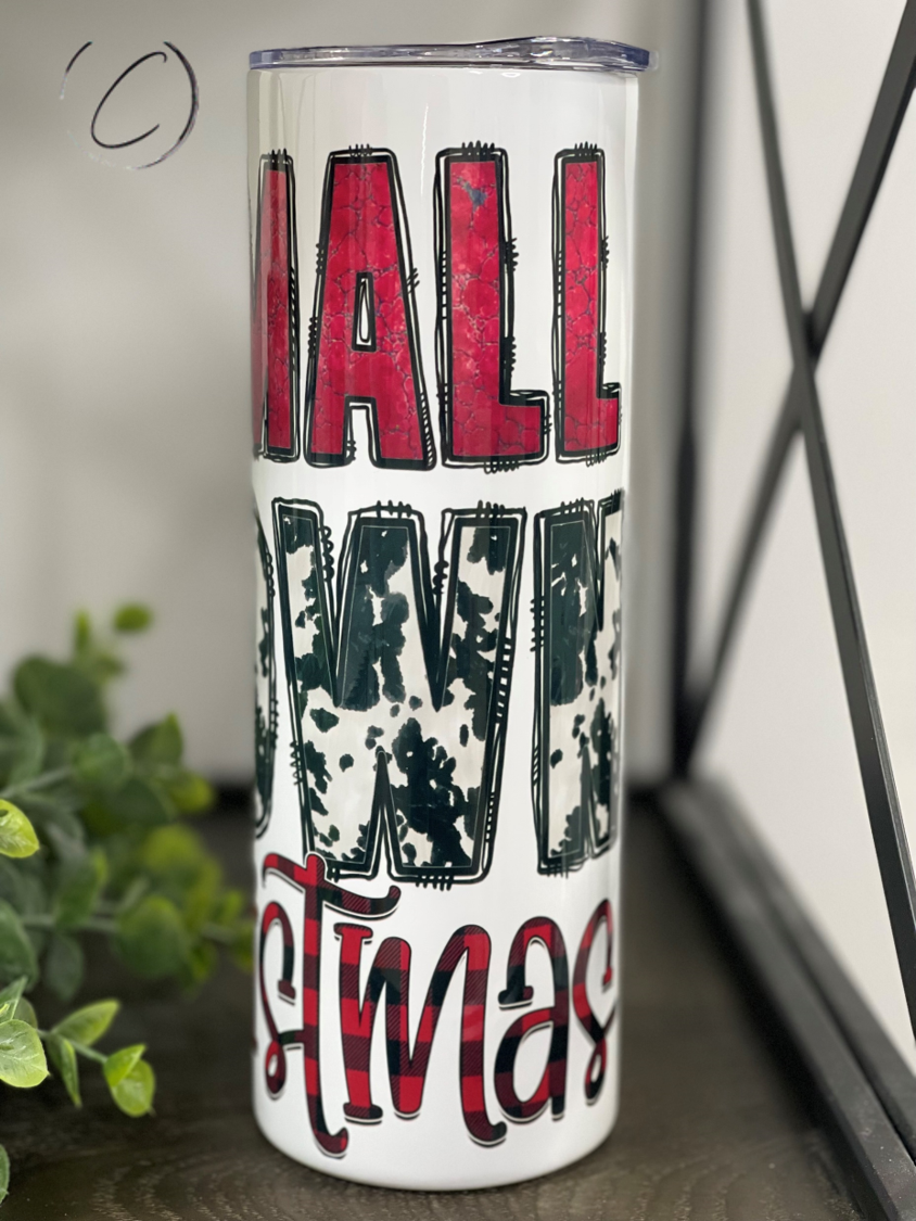 Small Town Christmas 20oz Skinny Tumbler