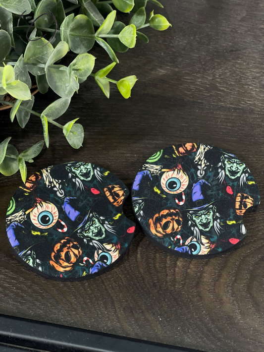 Witches Car Coaster Set