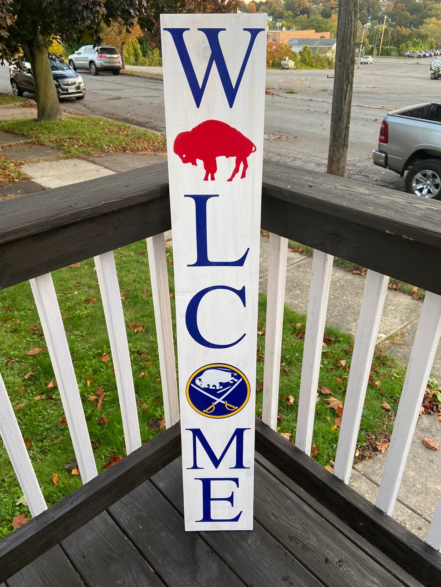 Duo Buffalo Team Porch Sign